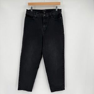 Banana Republic High-Rise Straight Black Denim Jeans Women's‎ Sz 31/12